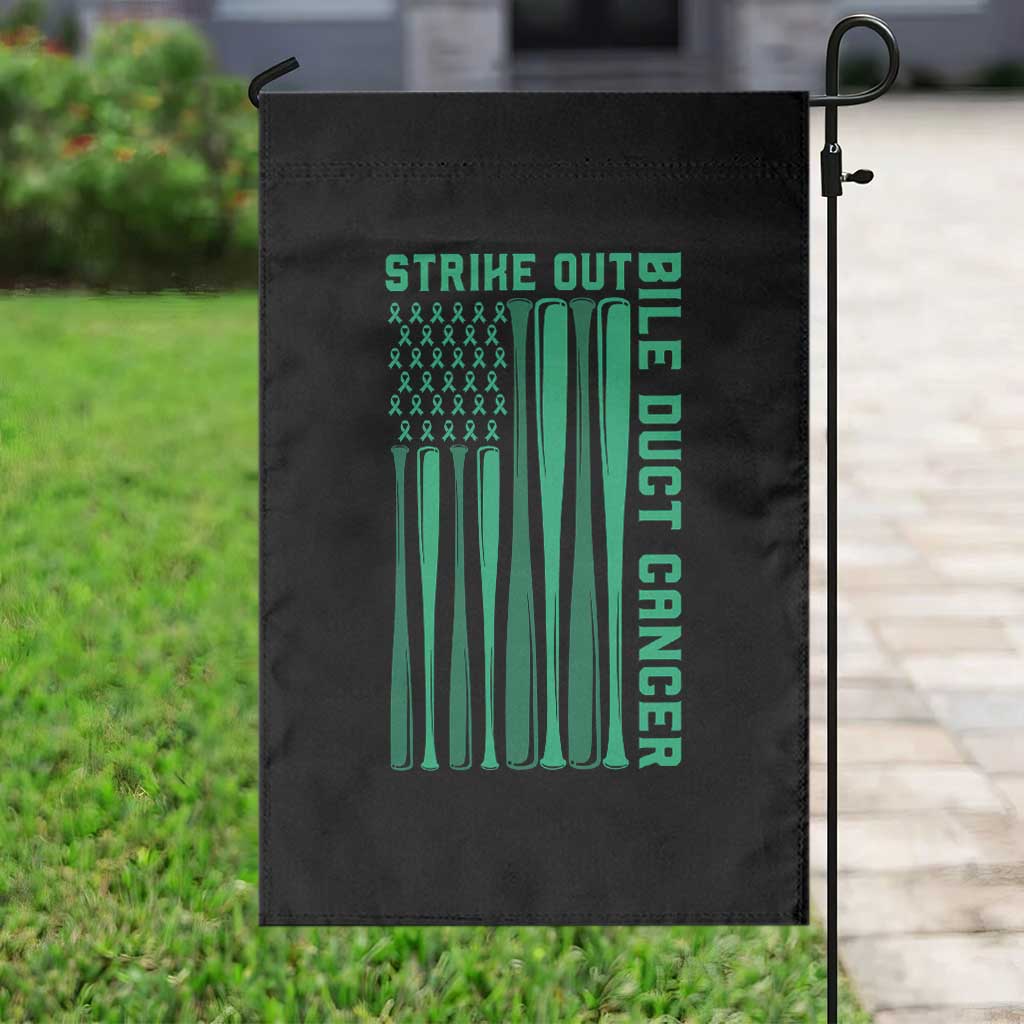 Strike Out Bile Duct Cancer Garden Flag Baseball American Flag Hope Gift TS12 Print Your Wear