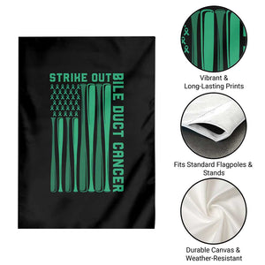 Strike Out Bile Duct Cancer Garden Flag Baseball American Flag Hope Gift TS12 Print Your Wear