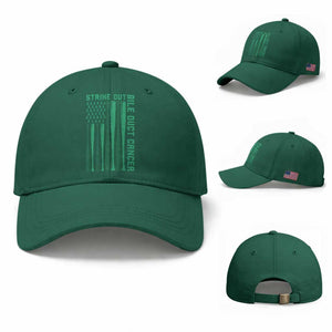 Strike Out Bile Duct Cancer Baseball Cap Baseball American Flag Hope Gift TS12 Baseball Cap Universal Fit Irish Green Print Your Wear