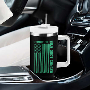 Strike Out Bile Duct Cancer Tumbler With Handle Baseball American Flag Hope Gift TS12 Print Your Wear