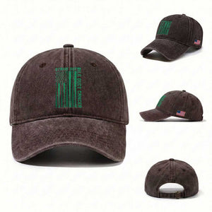 Strike Out Bile Duct Cancer Washed Cotton Baseball Cap Baseball American Flag Hope Gift TS12 Washed Cap Universal Fit Dark Brown Print Your Wear