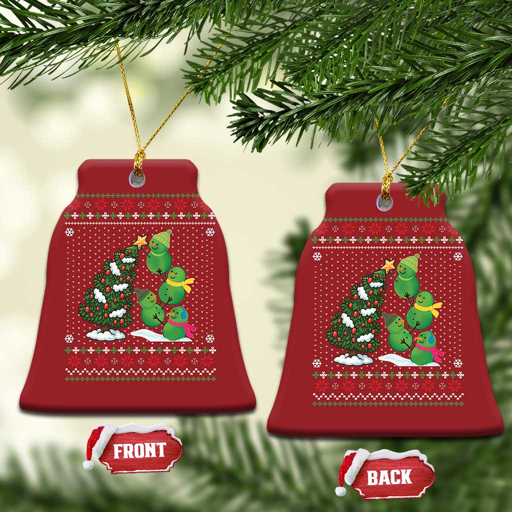 Xmas Snowman Squad Christmas Ornament Funny Holiday Snowmen With Xmas Tree TS12 Bell Flake Red Print Your Wear