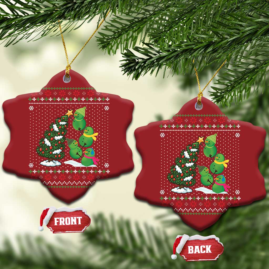 Xmas Snowman Squad Christmas Ornament Funny Holiday Snowmen With Xmas Tree TS12 Snow Flake Red Print Your Wear