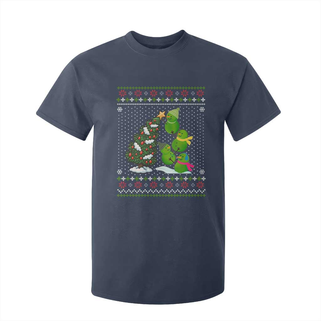 Christmas Snowman Squad T Shirt For Kid Funny Holiday Snowmen With Xmas Tree TS12 Navy Print Your Wear