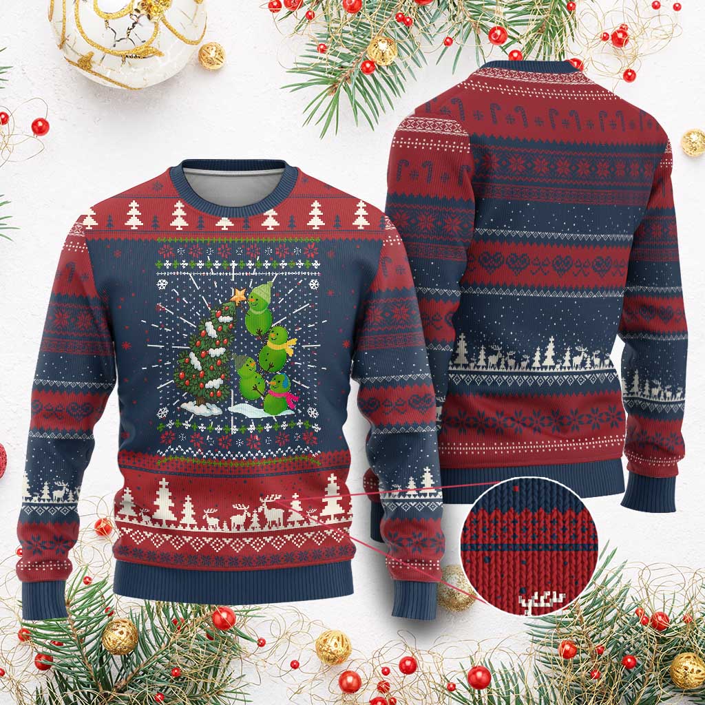 Xmas Snowman Squad Ugly Christmas Sweater Funny Holiday Snowmen With Xmas Tree TS12 Burgundy Print Your Wear
