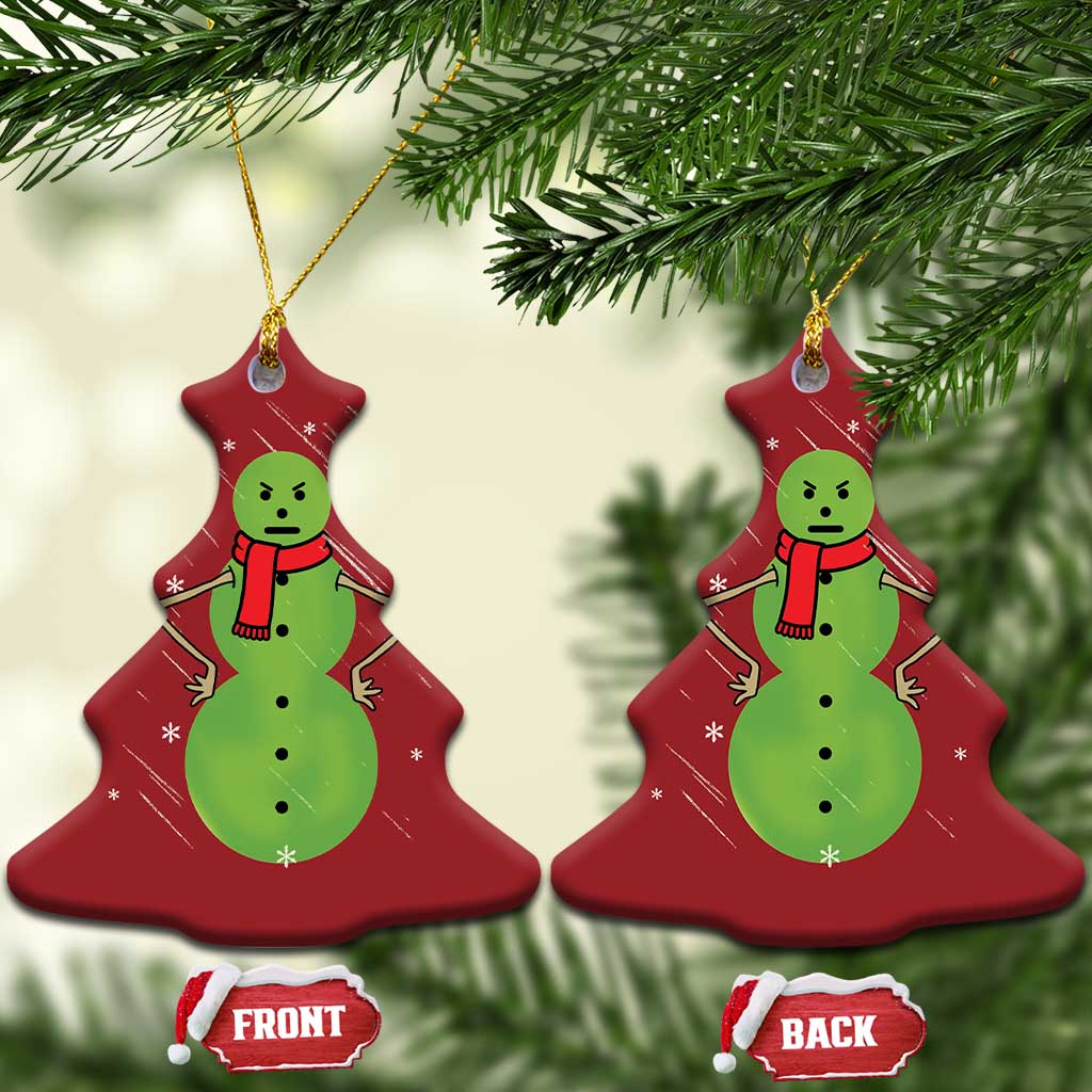 Xmas Snowman Christmas Ornament Funny Angry Snowmen TS12 Christmas Tree Red Print Your Wear