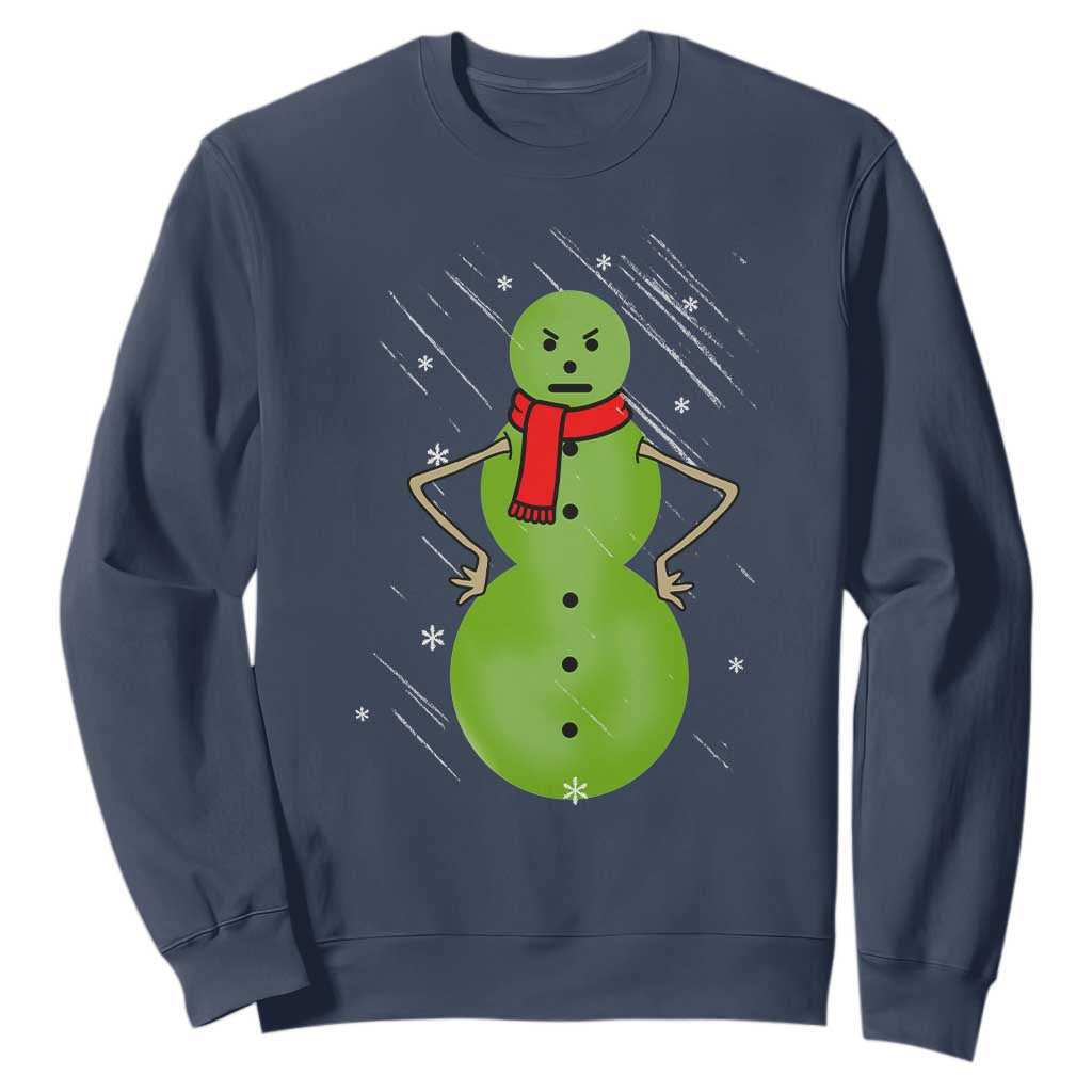 Christmas Snowman Sweatshirt Funny Angry Snowmen TS12 Navy Print Your Wear