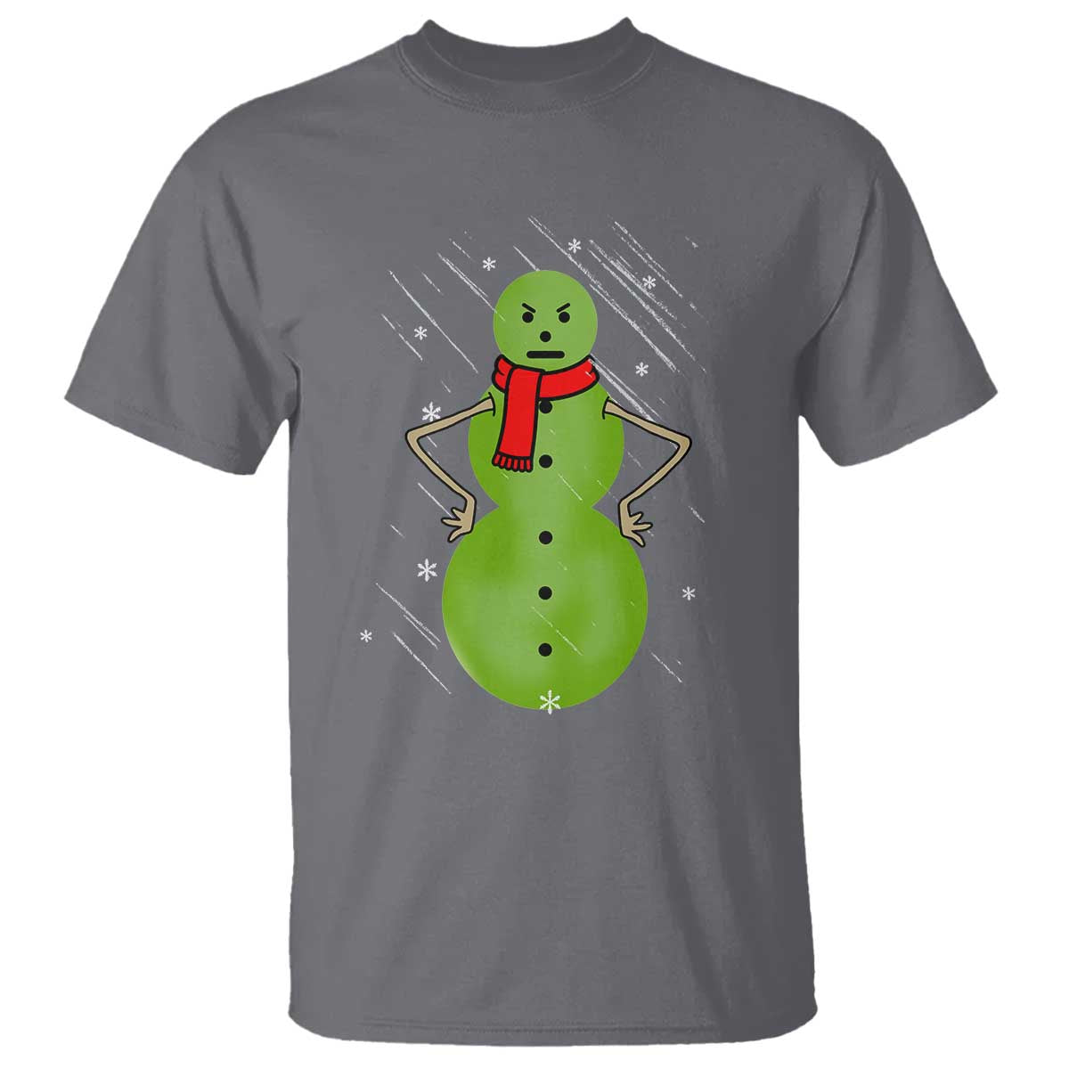 Christmas Snowman T Shirt Funny Angry Snowmen TS12 Charcoal Print Your Wear