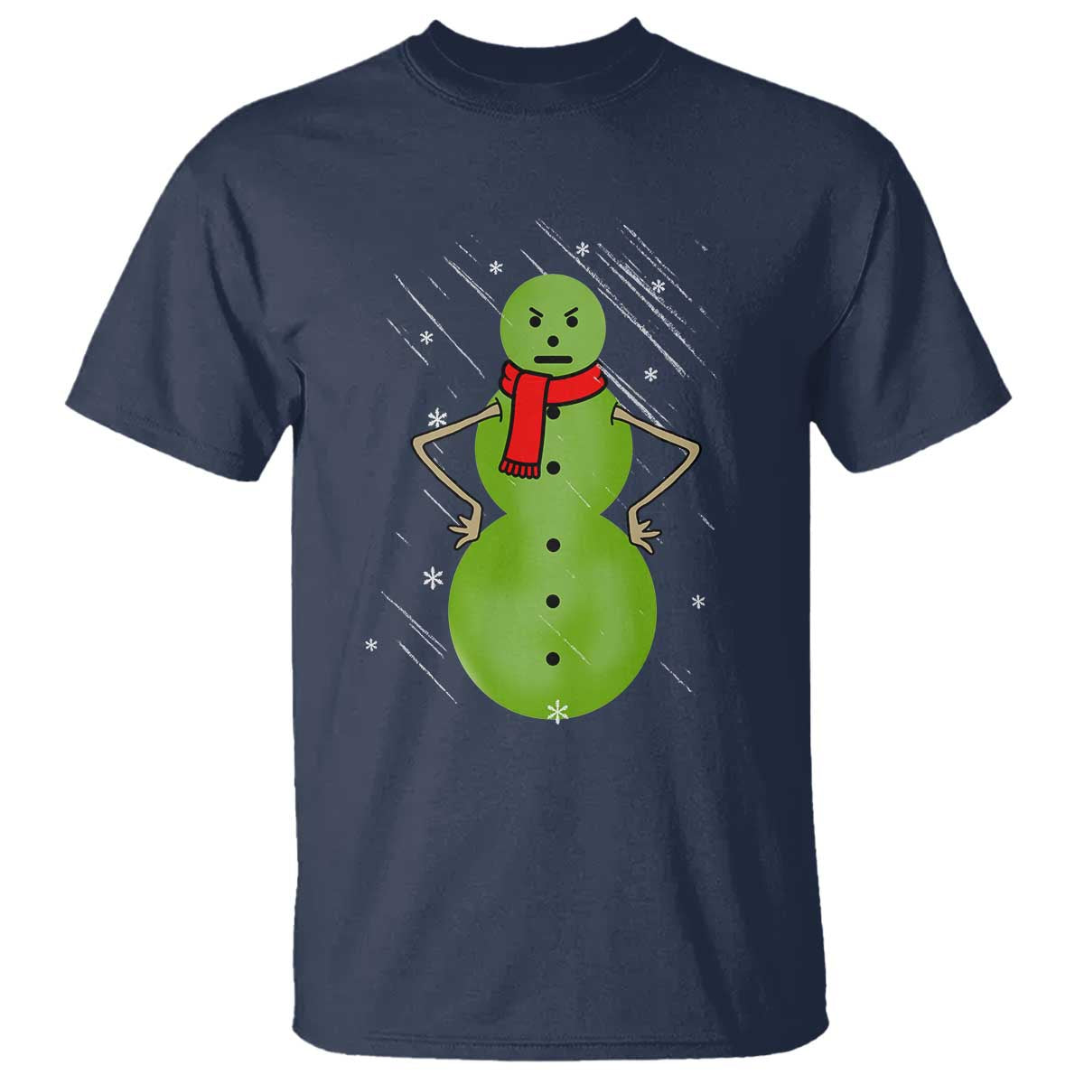 Christmas Snowman T Shirt Funny Angry Snowmen TS12 Navy Print Your Wear