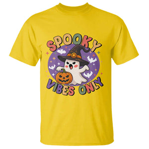 Cute Halloween Ghost T Shirt Spooky Vibes Only With Pumpkin TS12 Daisy Print Your Wear