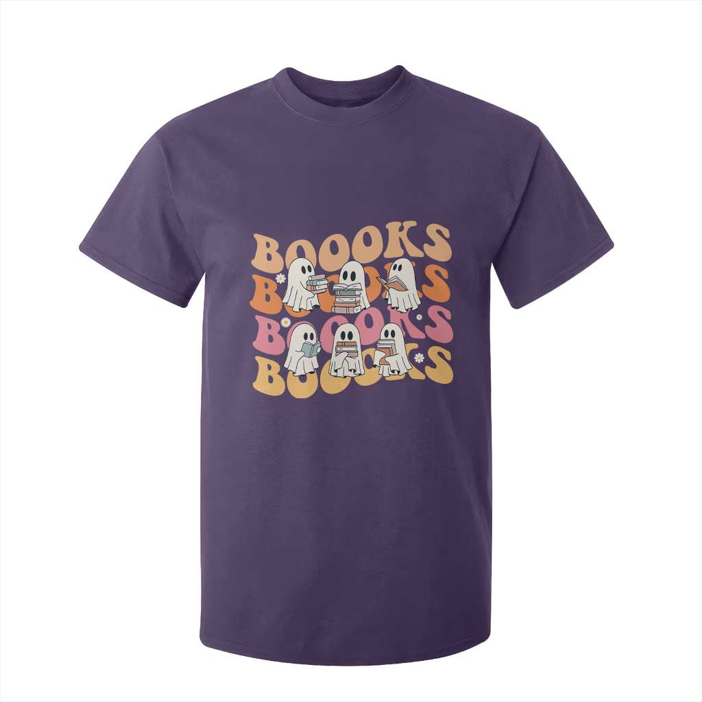 Bookish Ghost Halloween T Shirt For Kid Funny Book Lover And Spooky Squad TS12 Purple Print Your Wear