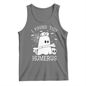 Cute Halloween Nurse I Found This Humerus Ghost Bone Pun Tank Top TS12 Black Heather Print Your Wear