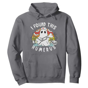 Halloween Ghost Nurse Hoodie I Found This Humerus Bone Pun TS12 Charcoal Print Your Wear