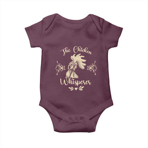 Funny Chicken Lover Gift Baby Onesie The Chicken Whisperer TS12 Maroon Print Your Wear