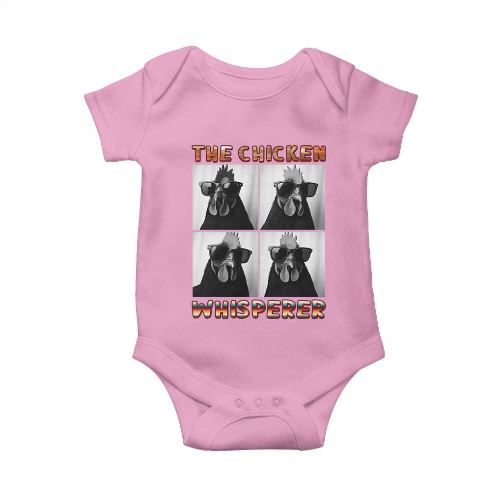 Funny Farm Animal Gift Baby Onesie The Chicken Whisperer TS12 Light Pink Print Your Wear