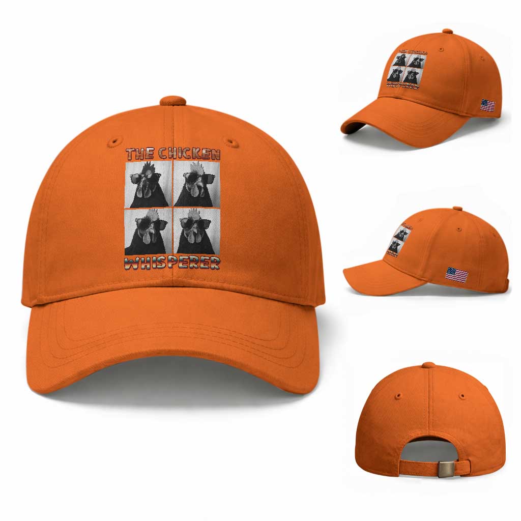 Funny Farm Animal Gift Baseball Cap The Chicken Whisperer TS12 Baseball Cap Universal Fit Orange Print Your Wear