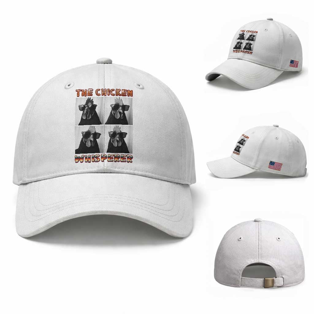 Funny Farm Animal Gift Baseball Cap The Chicken Whisperer TS12 Baseball Cap Universal Fit White Print Your Wear