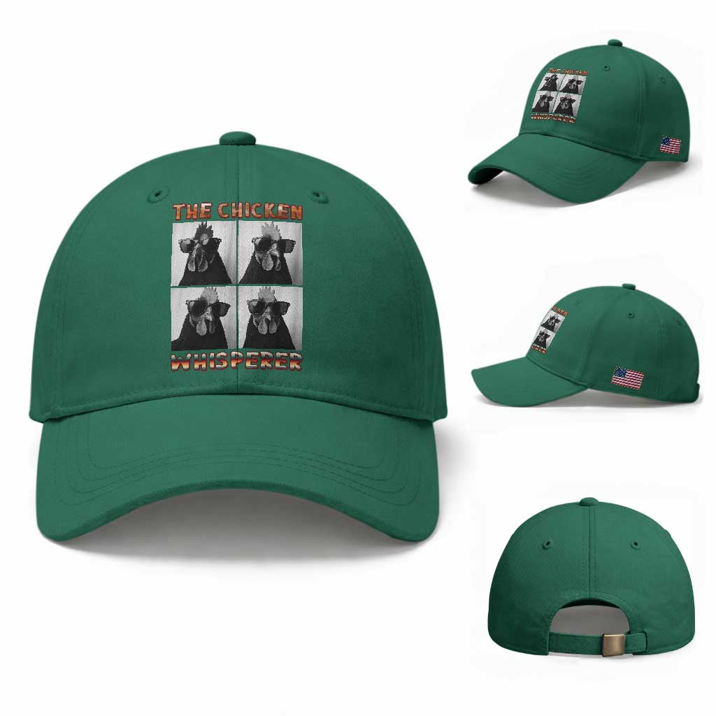 Funny Farm Animal Gift Baseball Cap The Chicken Whisperer TS12 Baseball Cap Universal Fit Irish Green Print Your Wear