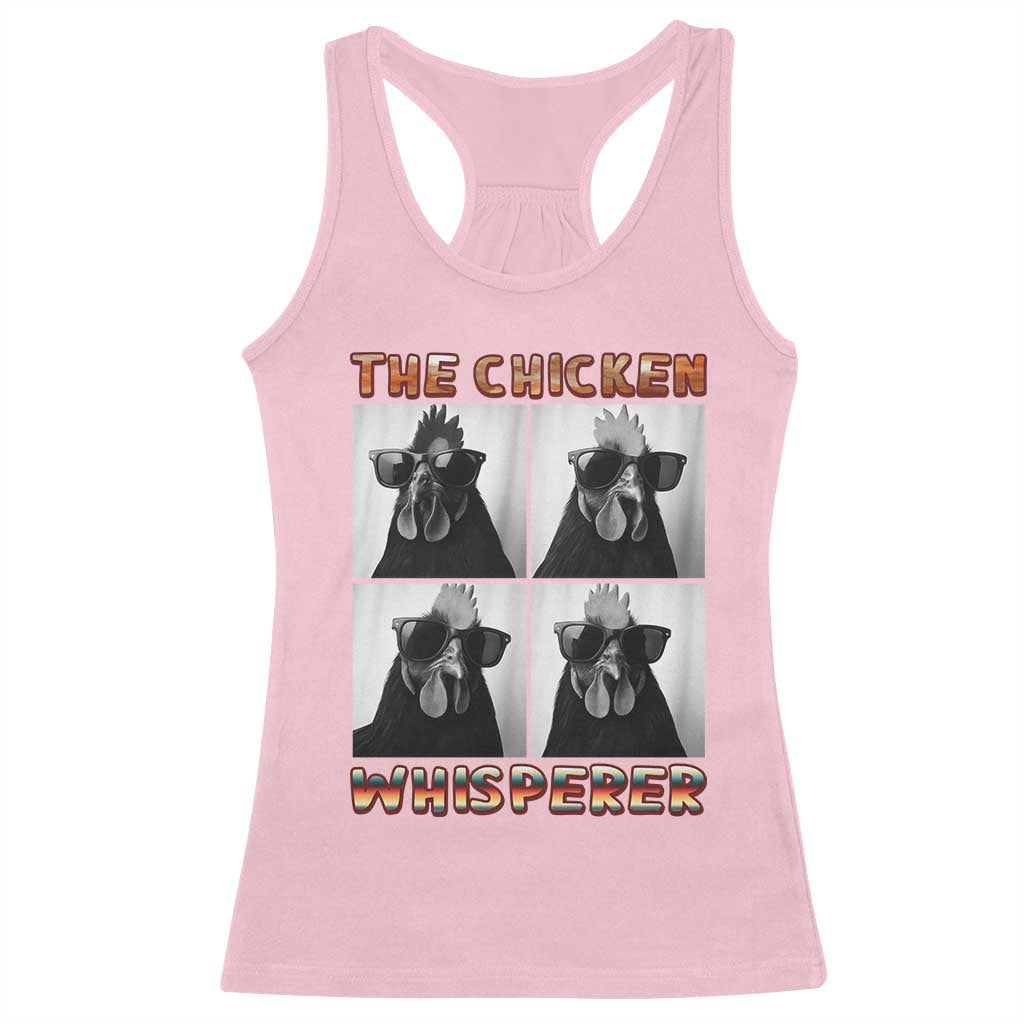 Funny Farm Animal Gift Racerback Tank Top The Chicken Whisperer TS12 Light Pink Print Your Wear