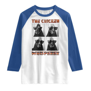 Funny Farm Animal Gift Raglan Shirt The Chicken Whisperer TS12 White Royal Print Your Wear