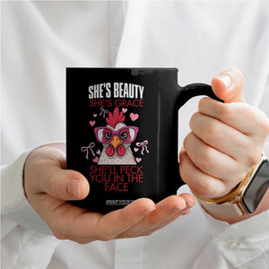 She Will Peck You In The Face Coffee Mug Funny Chicken Lover TS12 Print Your Wear
