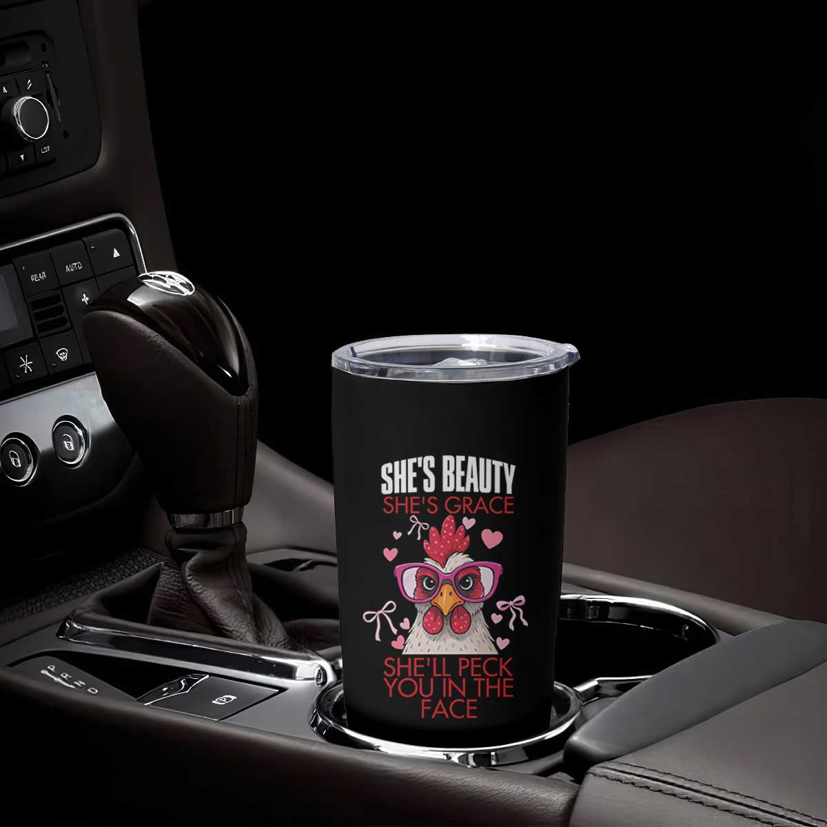She Will Peck You In The Face Tumbler Cup Funny Chicken Lover TS12 Print Your Wear
