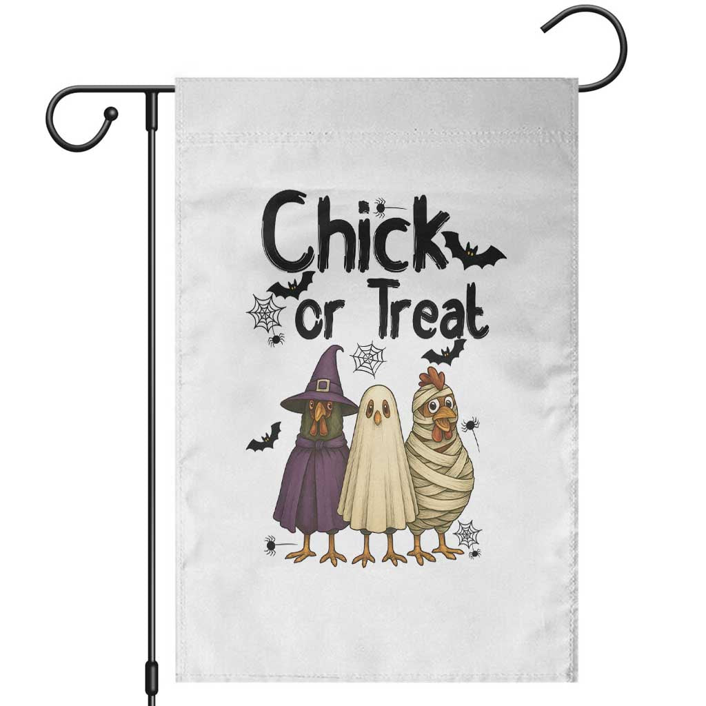 Funny Halloween Chicken Garden Flag Chick Or Treat Spooky Gift TS12 White Print Your Wear