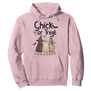 Funny Halloween Chicken Hoodie Chick Or Treat Spooky Gift TS12 Light Pink Print Your Wear