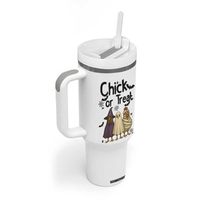 Funny Halloween Chicken Tumbler With Handle Chick Or Treat Spooky Gift TS12 Print Your Wear