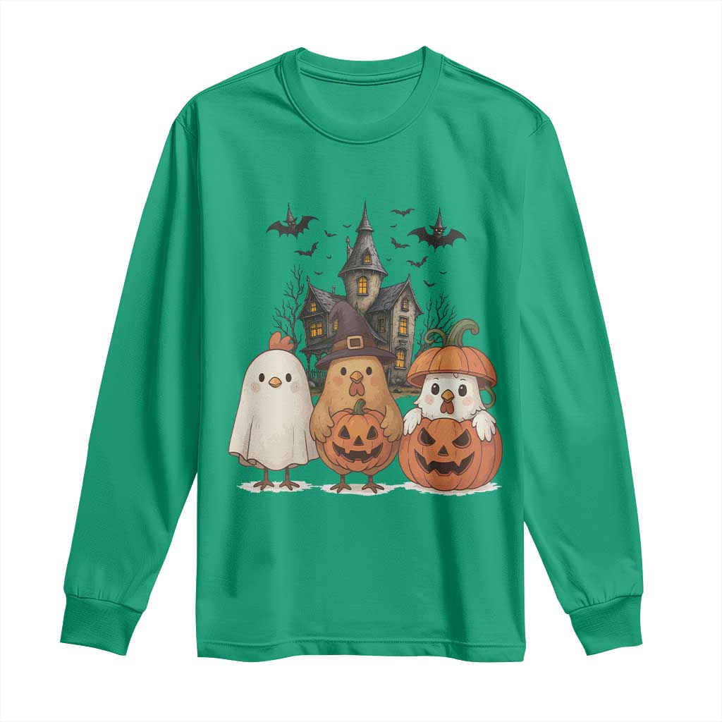 Halloween Chicken Cosplay Long Sleeve Shirt Funny Farm Life Gift TS12 Irish Green Print Your Wear