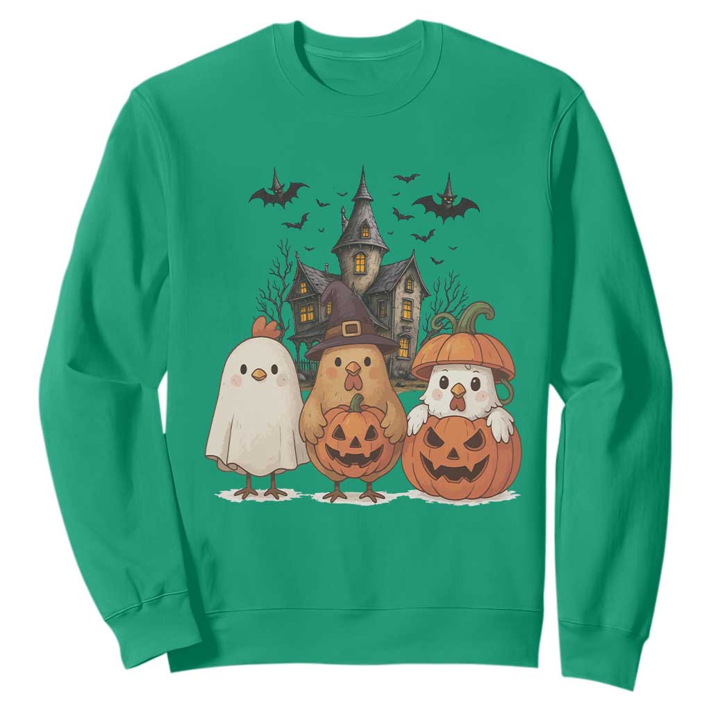 Halloween Chicken Cosplay Sweatshirt Funny Farm Life Gift TS12 Irish Green Print Your Wear