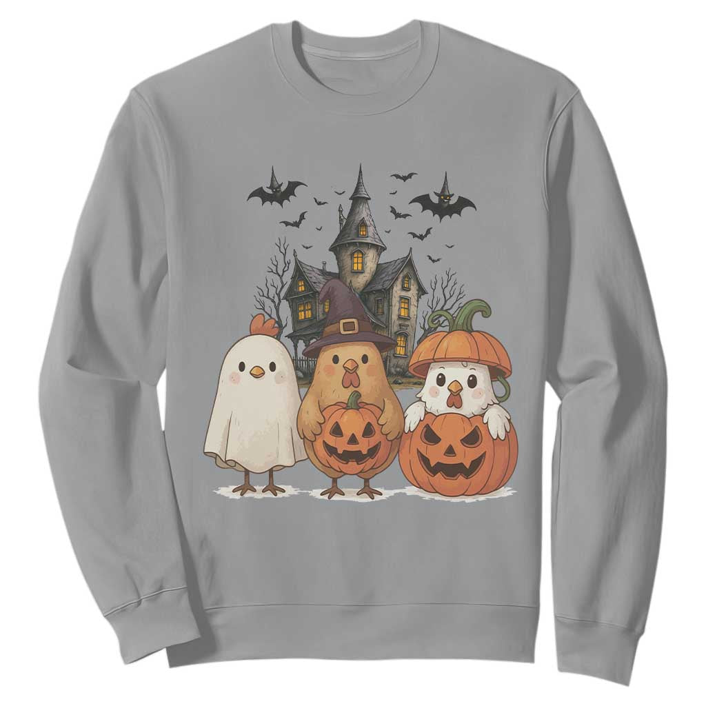 Halloween Chicken Cosplay Sweatshirt Funny Farm Life Gift TS12 Sport Gray Print Your Wear