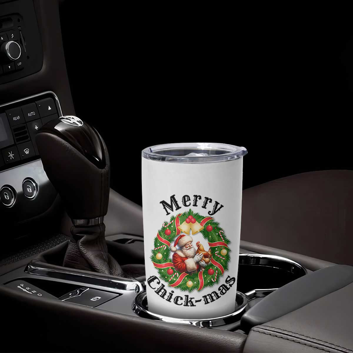 Funny Christmas Chicken Lovers Tumbler Cup Merry Chickmas Santa Gift TS12 Print Your Wear
