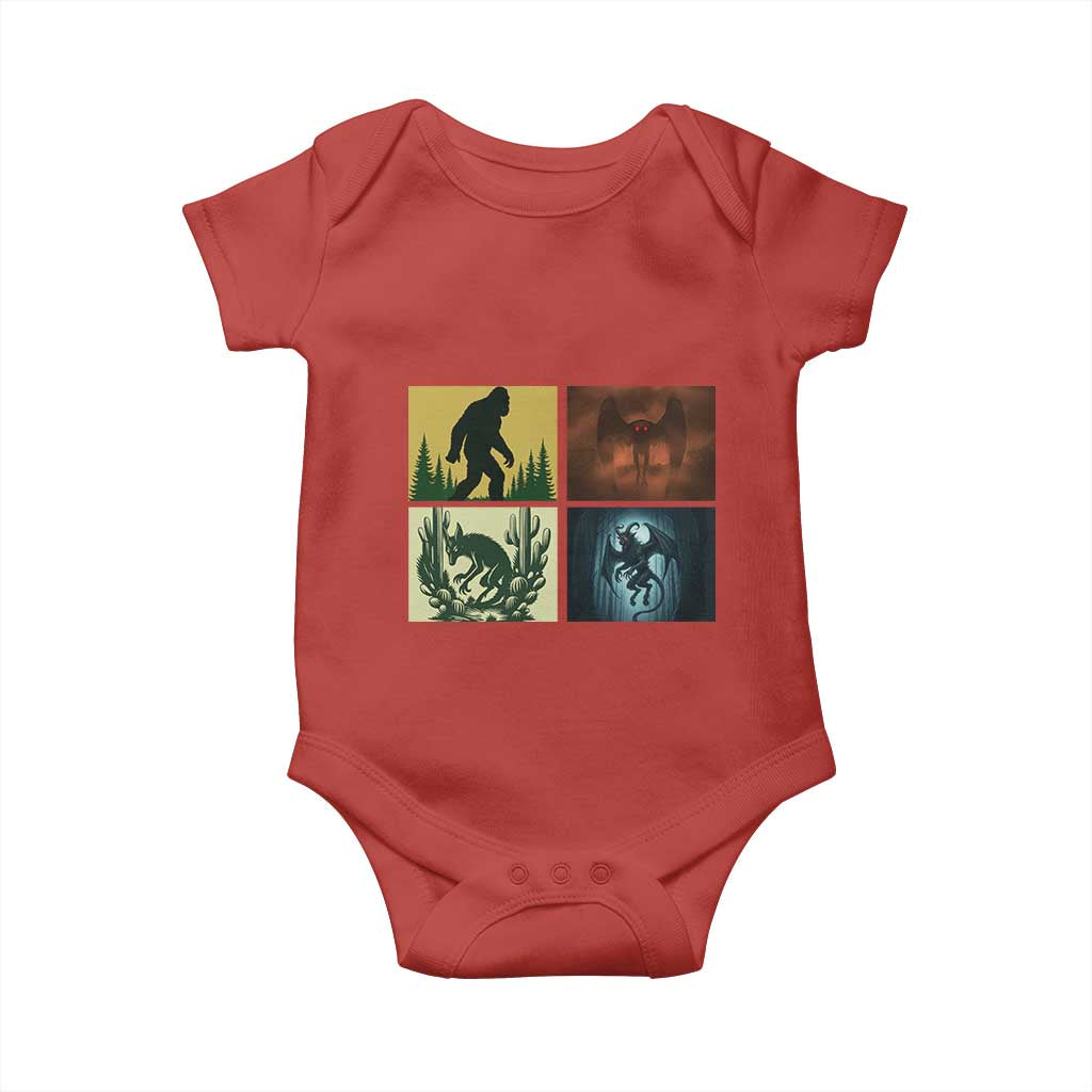 Mothman Bigfoot Chupacabra Jersey Devil Baby Onesie Cryptid Legends Gift TS12 Red Print Your Wear