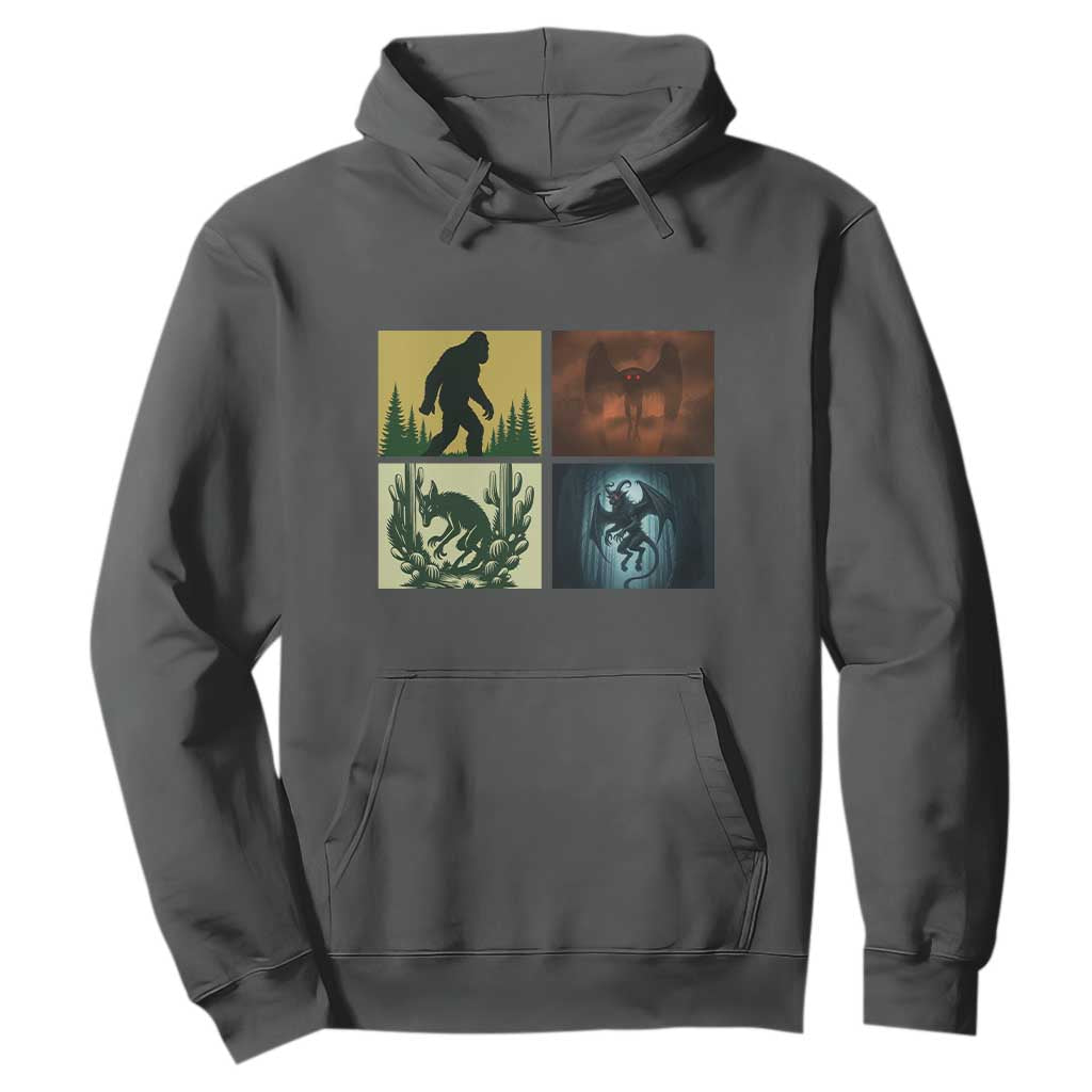 Mothman Bigfoot Chupacabra Jersey Devil Hoodie Cryptid Legends Gift TS12 Dark Heather Print Your Wear