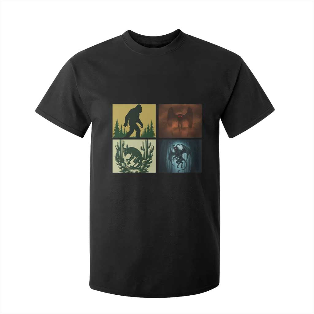 Mothman Bigfoot Chupacabra Jersey Devil T Shirt For Kid Cryptid Legends Gift TS12 Black Print Your Wear