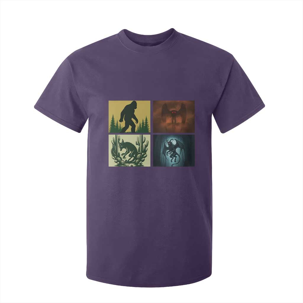 Mothman Bigfoot Chupacabra Jersey Devil T Shirt For Kid Cryptid Legends Gift TS12 Purple Print Your Wear