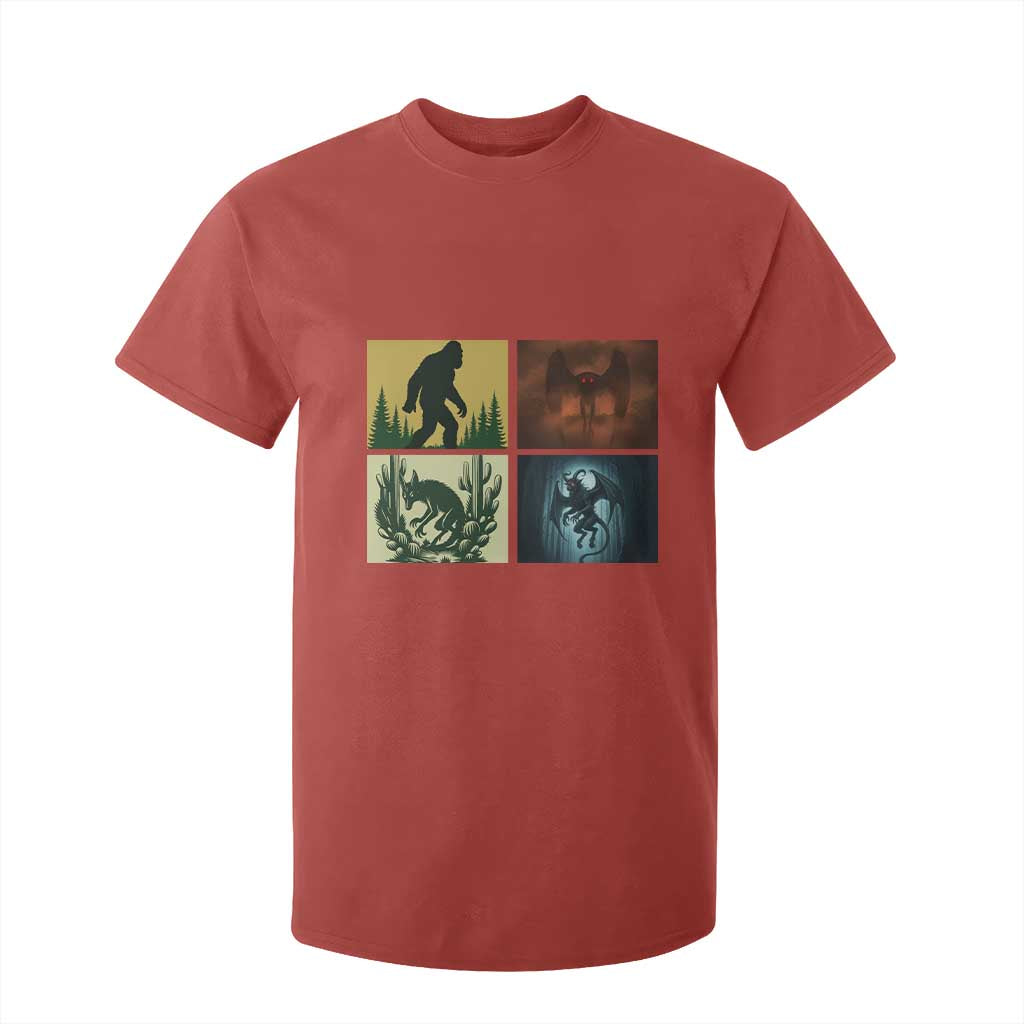 Mothman Bigfoot Chupacabra Jersey Devil T Shirt For Kid Cryptid Legends Gift TS12 Red Print Your Wear