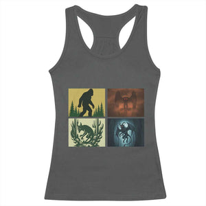 Mothman Bigfoot Chupacabra Jersey Devil Racerback Tank Top Cryptid Legends Gift TS12 Dark Heather Print Your Wear
