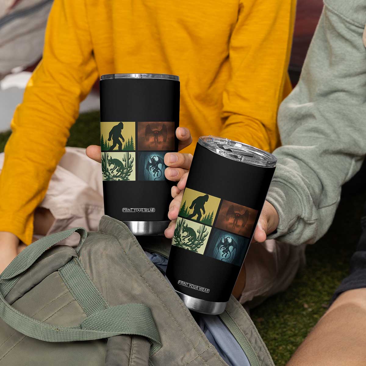Mothman Bigfoot Chupacabra Jersey Devil Tumbler Cup Cryptid Legends Gift TS12 Print Your Wear