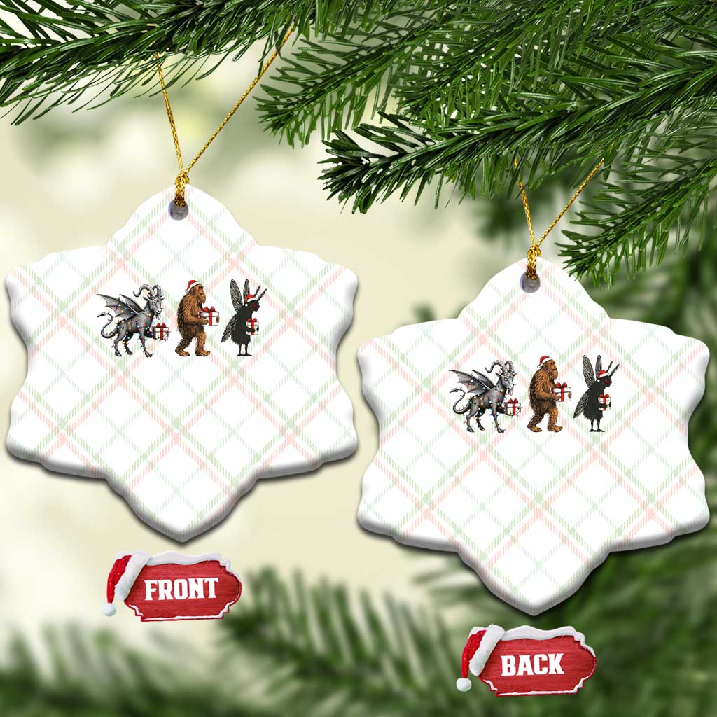 Xmas Cryptid Gift Ceramic Ornament Bigfoot Jersey Devil Mothman Santa TS12 Print Your Wear
