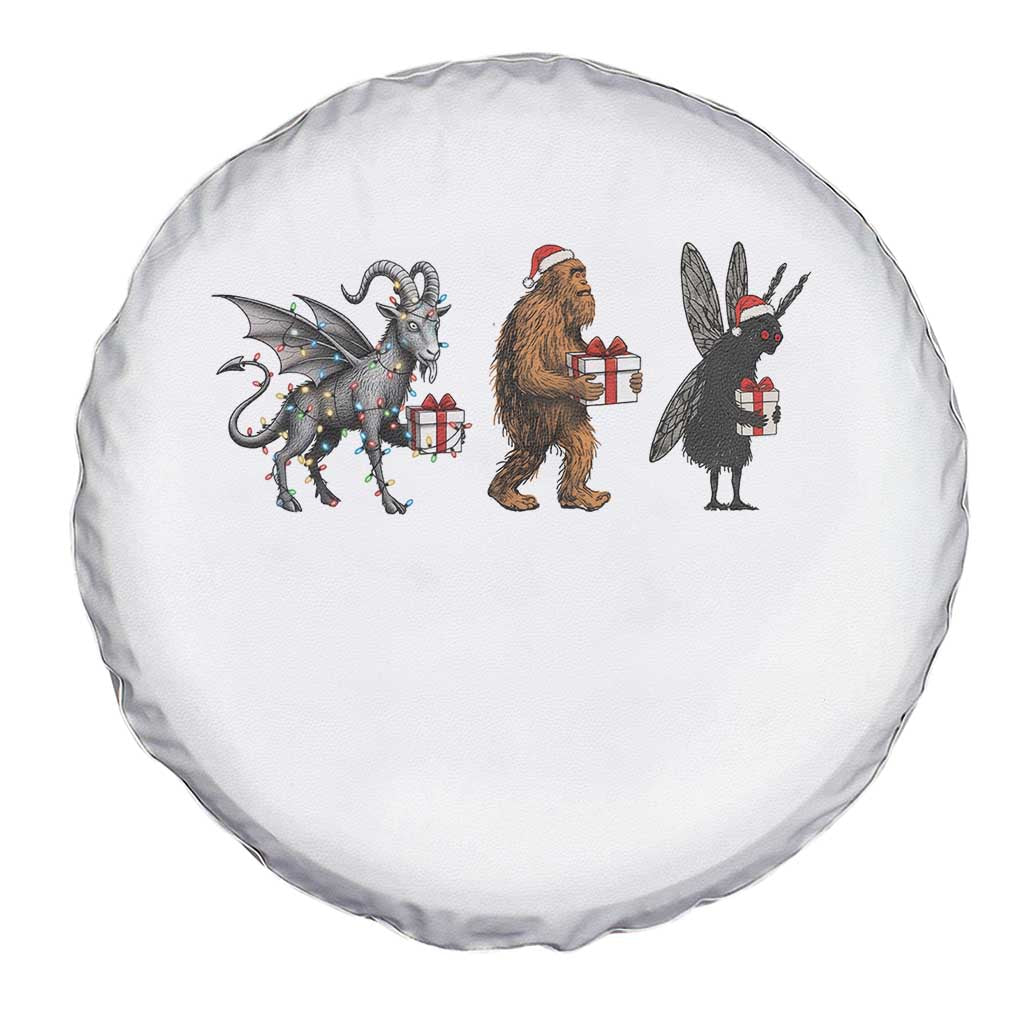 Christmas Cryptid Gift Spare Tire Cover Bigfoot Jersey Devil Mothman Santa TS12 Print Your Wear