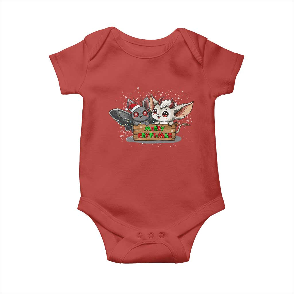 Mothman And Jersey Devil Baby Onesie Merry Cryptmas Funny Holiday Gift TS12 Red Print Your Wear