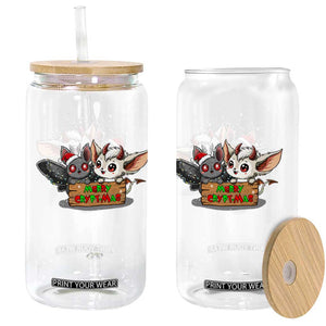 Mothman And Jersey Devil Glass Can Merry Cryptmas Funny Holiday Gift TS12 Print Your Wear
