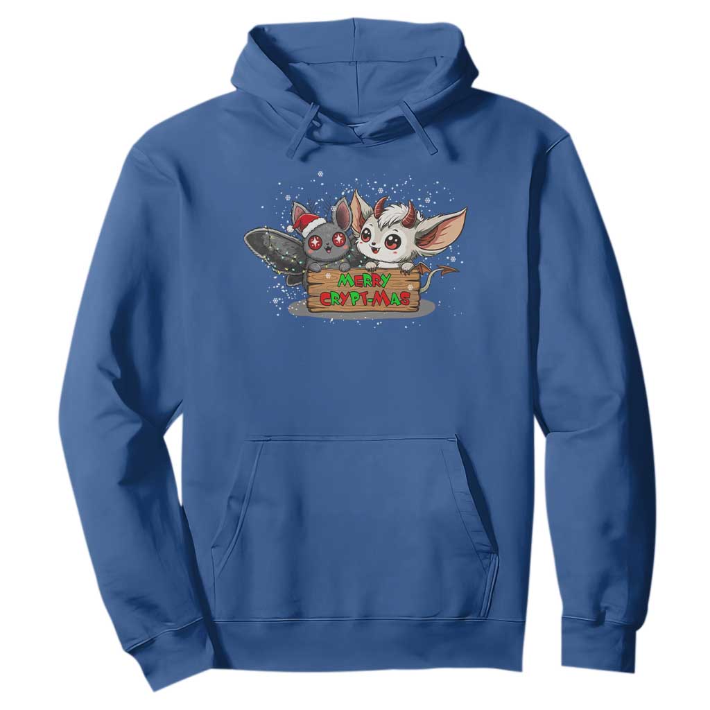 Mothman And Jersey Devil Hoodie Merry Cryptmas Funny Holiday Gift TS12 Royal Blue Print Your Wear