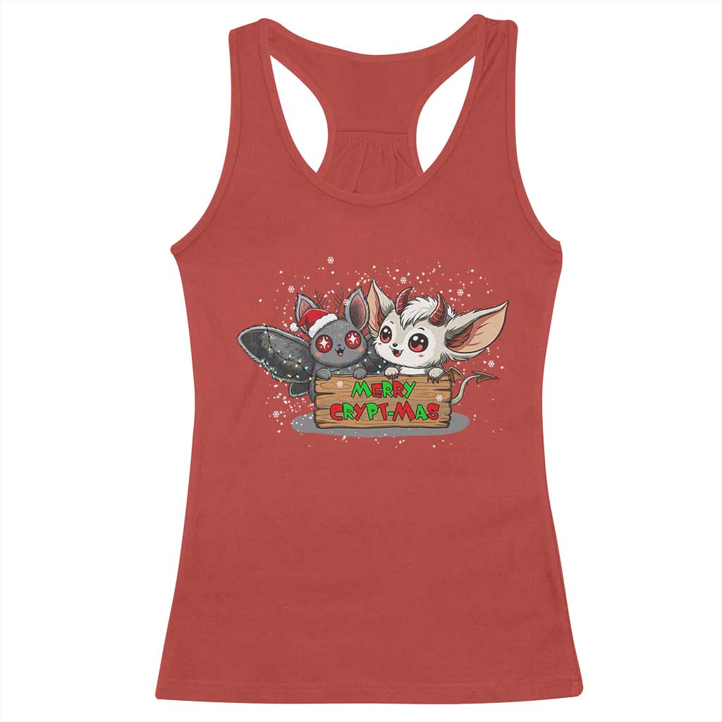 Mothman And Jersey Devil Racerback Tank Top Merry Cryptmas Funny Holiday Gift TS12 Red Print Your Wear