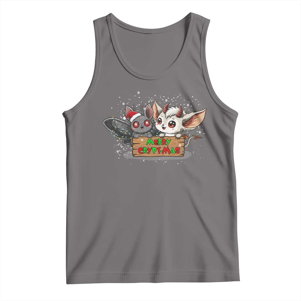 Mothman And Jersey Devil Tank Top Merry Cryptmas Funny Holiday Gift TS12 Deep Heather Print Your Wear