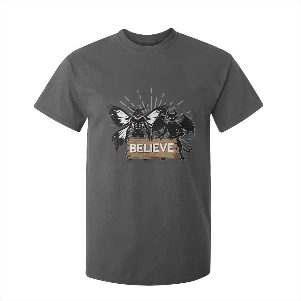 Mothman Jersey Devil T Shirt For Kid Believe Cryptid Folklore Gift TS12 Dark Heather Print Your Wear