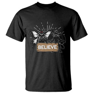 Mothman Jersey Devil T Shirt Believe Cryptid Folklore Gift TS12 Black Print Your Wear
