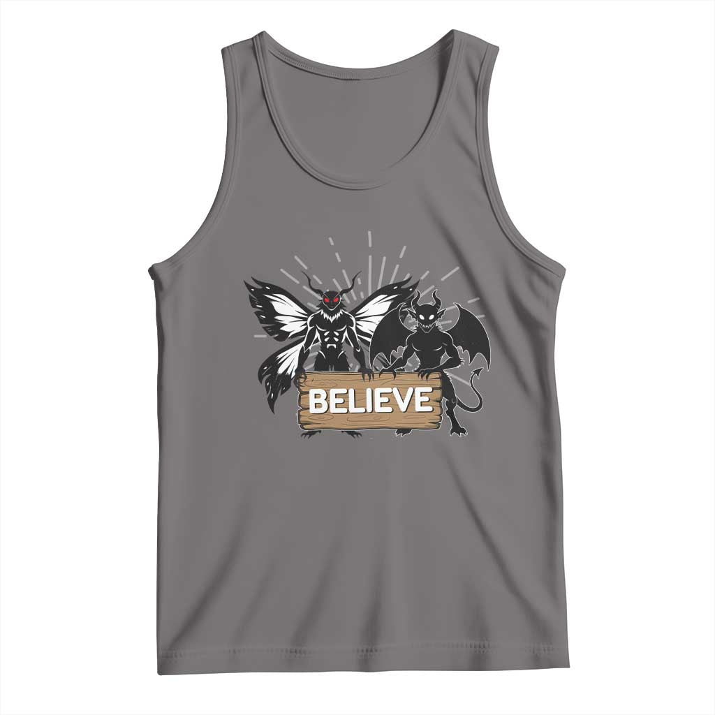 Mothman Jersey Devil Tank Top Believe Cryptid Folklore Gift TS12 Deep Heather Print Your Wear
